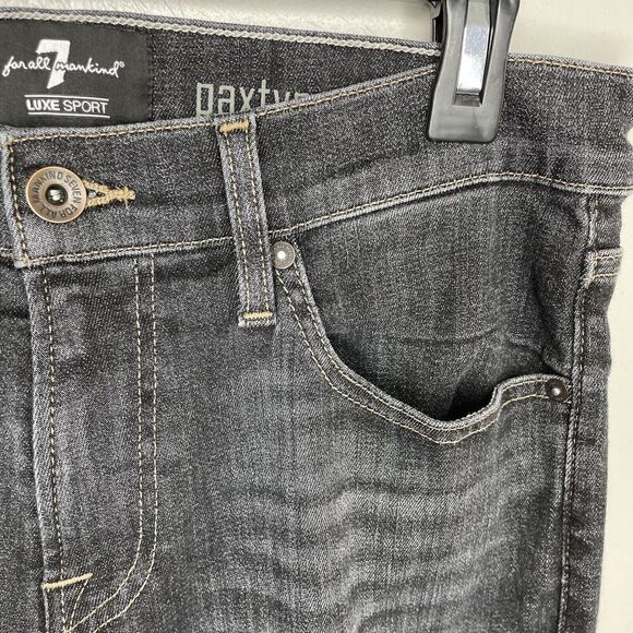 7 FOR ALL MANKIND Mens Paxtyn Skinny Performance Jeans 32 x 29 Black Denim Luxe - Picture 3 of 11